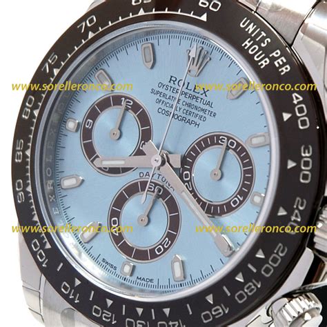 rolex daytona platino quadrante azzurro